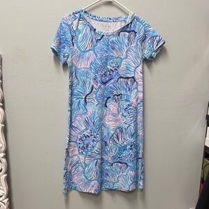 Lilly Pulitzer Blue and White Shirt Dress